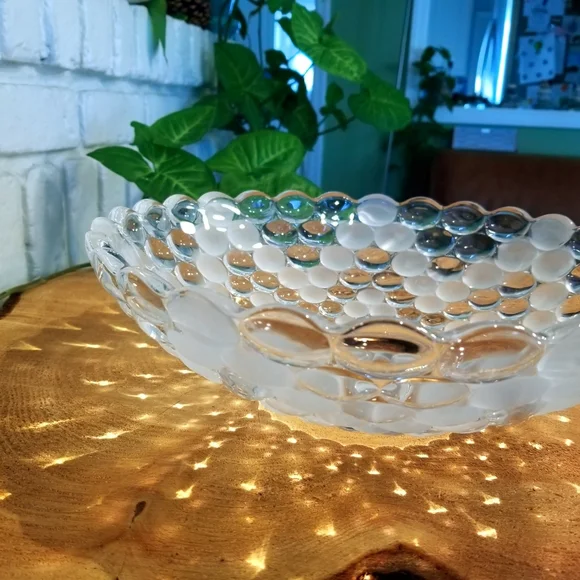 Vintage 12" Bubble Glass Centerpiece Bowl - Picture 7 of 9